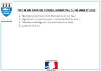 ODJ Conseil du 05/07/2022