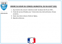 ODJ Conseil du 06/08/2021