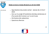 ODJ Conseil du 22.04.2024